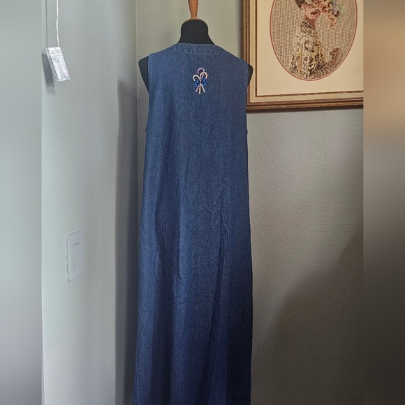 Candy cane denim maxi dress size 14 - Picture 3 of 9